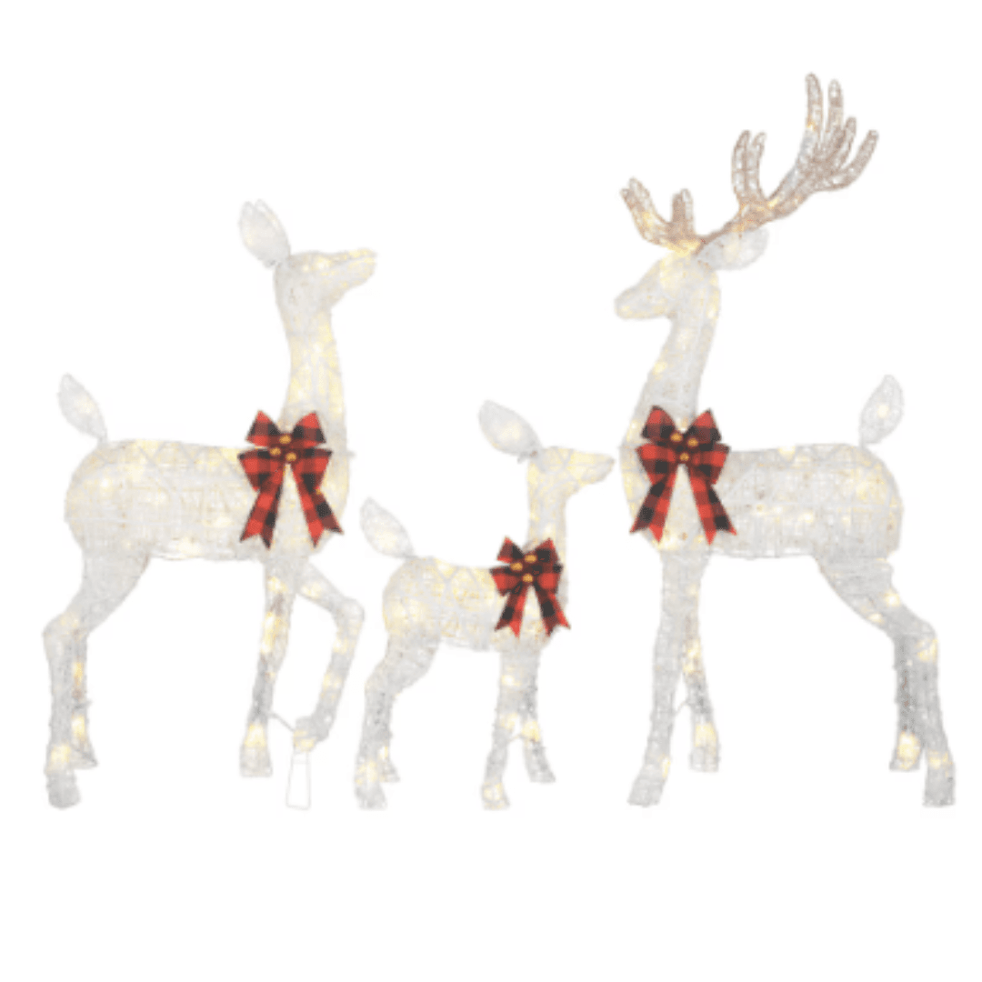 Indoor/Outdoor Twinkling LED Deer Family