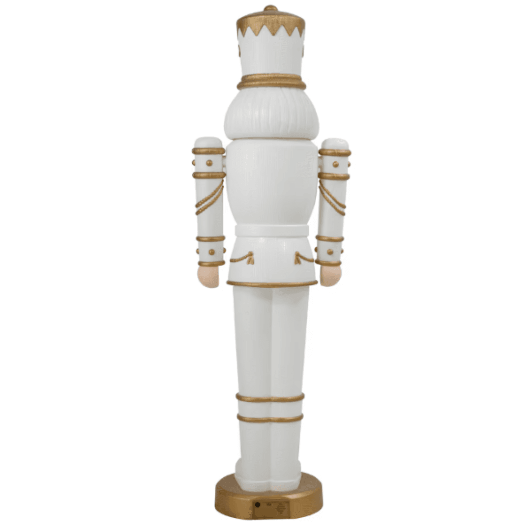 5.5 ft LED Nutcracker White Gold 2