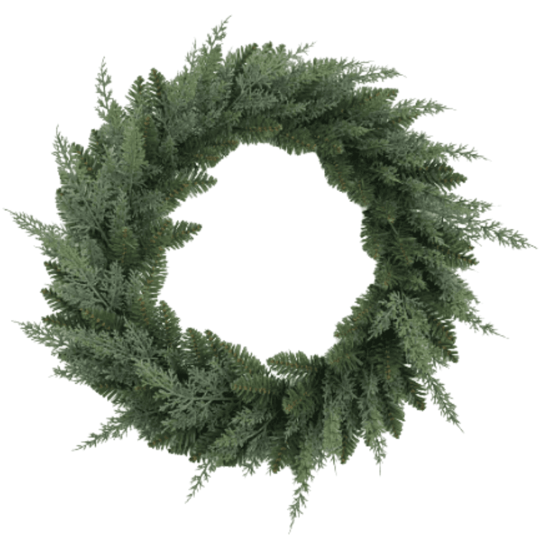 24 in Unlit Cypress Wreath